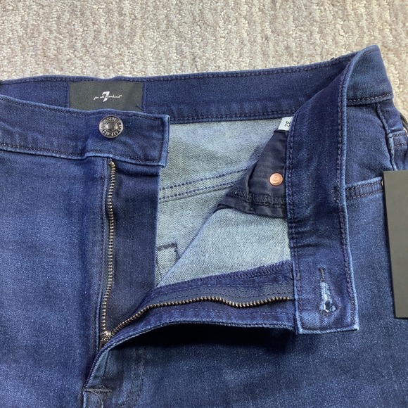 7 For All Mankind Ultra High Rise Jo Wide Leg Jeans Virginia Blue Size 32 NWT - Picture 12 of 16